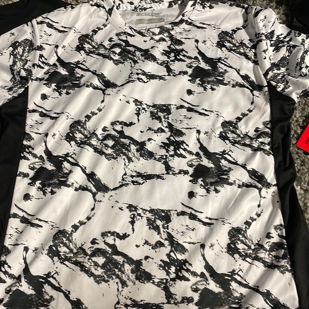Black & White LG dry fit Short Sleeve